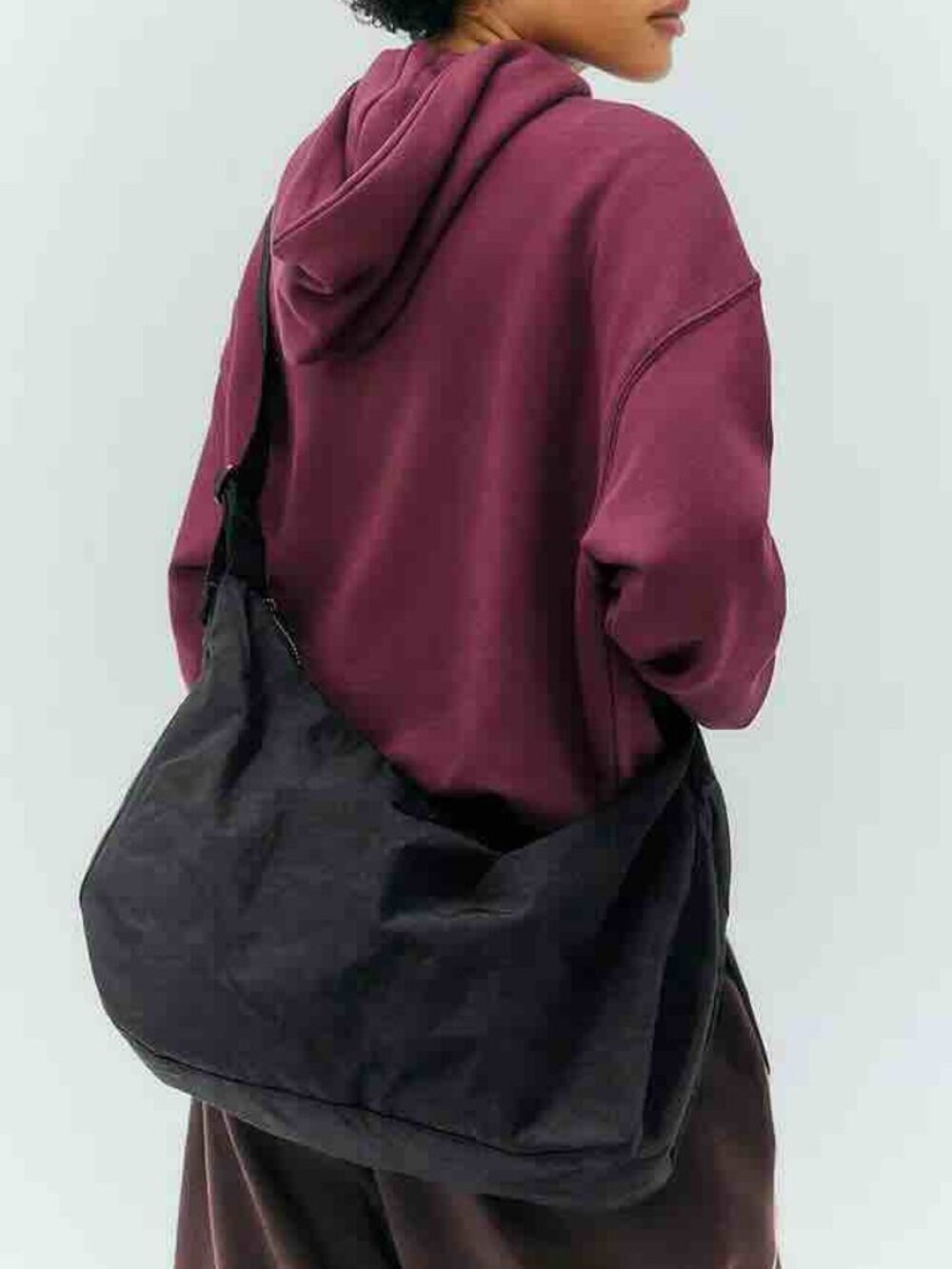 BAGGU Large Black Crescent Bag w/ insert
